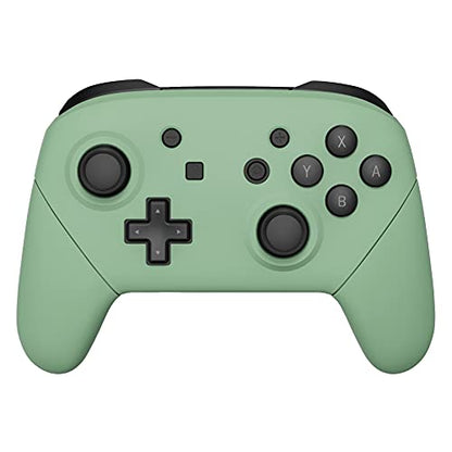 eXtremeRate Matcha Green Faceplate Backplate Handles for Nintendo Switch Pro, DIY Replacement Hand Grip Housing Shell Cover for Nintendo Switch Pro Controller - Controller NOT Included - color: Matcha Green