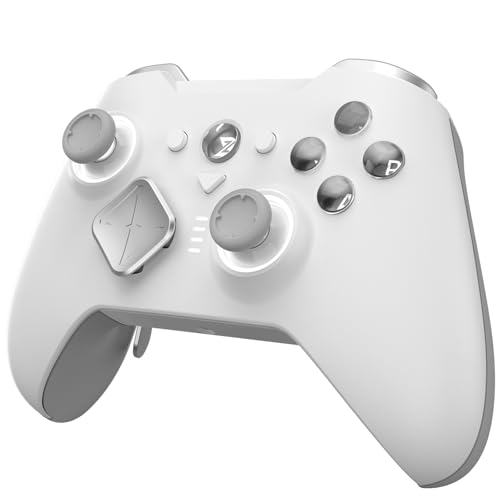 ZD O+ Excellence Wireless PC Controller – Modular Design, Hall Effect Joysticks, Remappable Buttons, RGB & Audio Jack for Switch/Switch2, PC, Android, iOS & Steam (White) - color: White