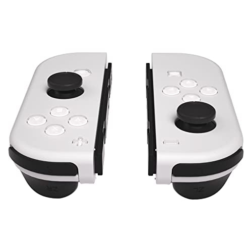 eXtremeRate Replacement Two-Tone Jelly Buttons for JoyCon, White & Clear with Symbols Custom Controller ABXY Direction Home Capture + - Keys, DIY Action Face Buttons for Nintendo Switch & Switch OLED - color: White & Clear