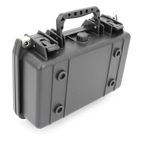 CASEMATIX 12" Waterproof Hard Case with Customizable Foam for Portable Electronics, Tools and Accessories - Hard Shell Plastic Case with Pre-Diced Travel Case Foam Interior - size: 12"