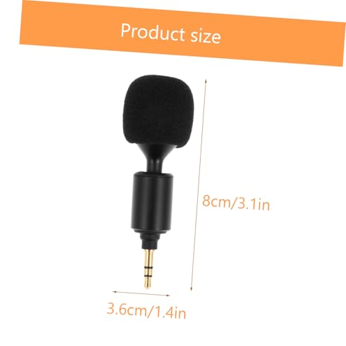 Veemoon 3pcs Stereo Microphone for Mobile Phones Bendable Live Streaming Mic Connector Versatile Laptop Home Use for Gaming Voice Calls and Conferences