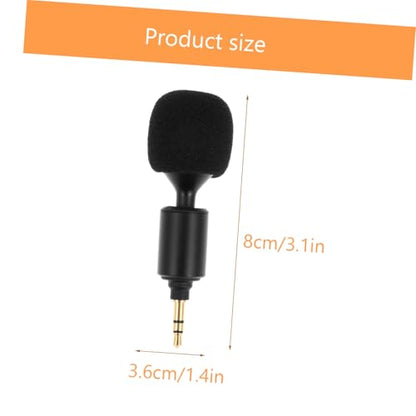 Veemoon 3pcs Stereo Microphone for Mobile Phones Bendable Live Streaming Mic Connector Versatile Laptop Home Use for Gaming Voice Calls and Conferences