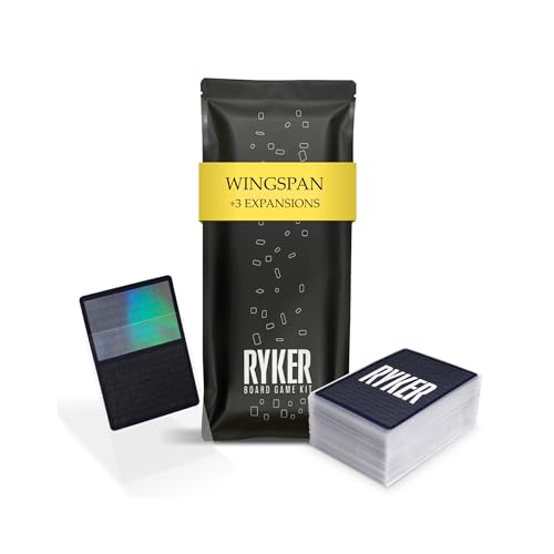 Ryker | Compatible with Wingspan (Plus Oceania, European and Asia Expansions) Card Protector Sleeves | PVC and Acid Free Board Game Sleeves | Standard American Size | (541 Qty) (57 x 87mm) - size: Wingspan Starter Kit + 3 Expansions