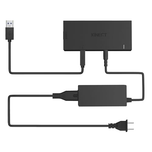 TNP Kinect Adapter for Xbox One S/X & Windows PC - Easy to Use, USB 3.0, Includes Power Adapter, AC Power Cable & USB 3.0 Cable