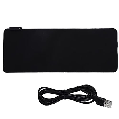 RGB LED Pad, USB Interface Gaming Mat with Thick ase, 7 Color Breathing and PC Laptop Notebook, Non Slip