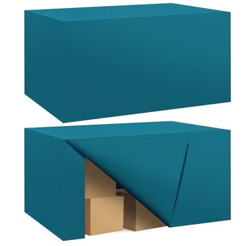 Ascoza 2 Pack Fitted Tablecloth for 4 Foot Rectangle 48 x 24 Inch Caribbean Blue Table Covers Water Resistant Polyester Cloth for Folding, Parties,Display, Trade Show (Caribbean Blue) - color: Caribbean Blue, size: 4FT