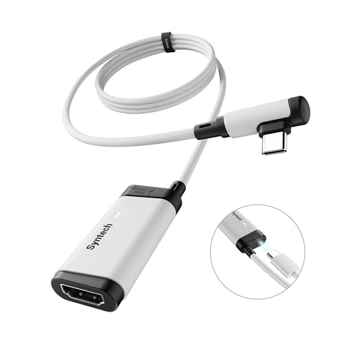 Syntech 2K@30Hz Video Capture Card with 100W PD Charging 5FT Compatible with Quest 3S/3/2, Made for Meta, 4K Input HDMI Female to USB-C Capture Card for Stream VR Game Recording for Switch, PS5, iPad