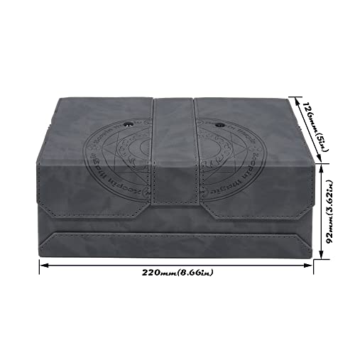 Zoopin 200 Card Deck Box for MTG ,CCG,TCG,Yugioh...With Two Built-in Life Counters and Two Card-trays plus one Dice/Token Tray (Black ) … - color: Black