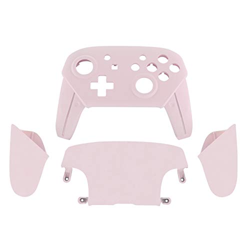 eXtremeRate Cherry Blossoms Pink Faceplate Backplate Handles for Nintendo Switch Pro Controller, DIY Replacement Hand Grip Housing Shell Cover for Nintendo Switch Pro - Controller NOT Included - color: Cherry Blossoms Pink
