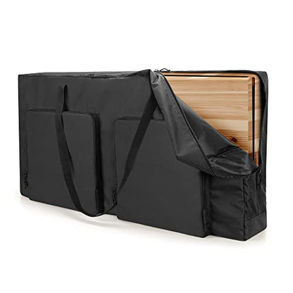 DSLEAF Cornhole Carrying Case for 4' x 2' Regulation Size, Heavy-Duty 600D Cornhole Boards Bag with Padded Shoulder Strap and Double Slide Zipper, Only Bag | Fits 4' x 2' Cornhole Boards and 8 Beanbags, Two-ways Zipper, Durbale Nylon Material, Padded Shou