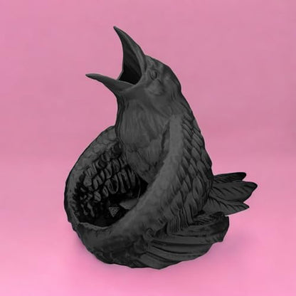 Enchanting Raven Dice Tower for RPG Enthusiasts, Perfect Dungeons and Dragons Accessory, Ideal DND, Crow, Bird, Gothic D&D Dice Rollers & Gifts, Warhammer, Fantasy Gaming, Tabletop (Black)