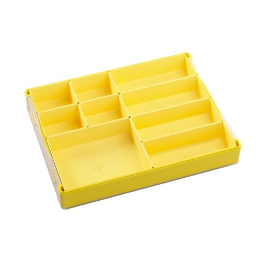 Gamegenic Token Silo Convertible | Store & Organize Board Game Tokens | 9 Removable Trays in 3 Different Sizes | Stackable Token Box | Space-Saving Design | Yellow Color | Made (GGS22007ML) - color: Yellow