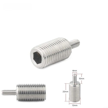 Stainless Steel Gear Shifter Adapter for Logitech G25 G27 G29 G920 Racing Wheel, M12x1.25 and M4x0.7 Threaded Screw