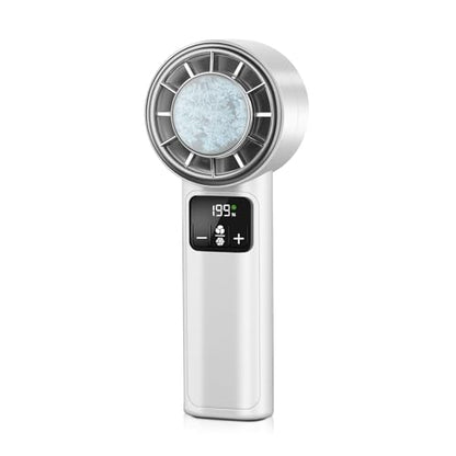 Handheld Turbo Fan with Ice Cooler, Rechargeable Personal Fans, 1-199 Adjustable Speed, Powerful Cooling Personal Mini Fan, Portable Hand Fan for Travel, Outdoor, Office, Gifts for Women,Men - style: WH-06