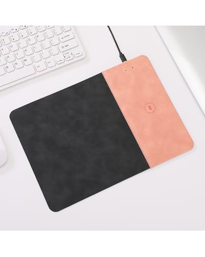 3 in 1 RGB Gaming Mouse Pad, 15W 10 Light Modes,LED Magnetic Mouse Pad - color: pink, size: 31.5L x 11.8W inches