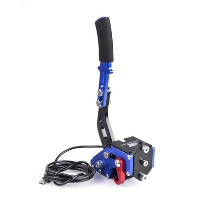 ZHSYMX USB Handbrake for 16Bit SIM PC Racing Games, Compatible with G27 G29 G920 G923 T500 T300 Simulate Linear Handbrake（Only PC System） Blue - color: Blue, size: Only Handbrake