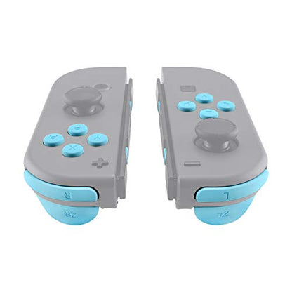 eXtremeRate DIY Full Set Buttons for Nintendo Switch & Switch OLED, Custom Replacement Buttons for JoyCon, ABXY Direction Keys SR SL L R ZR ZL + - Home Capture Trigger Buttons Springs - Heaven Blue - color: Heaven Blue