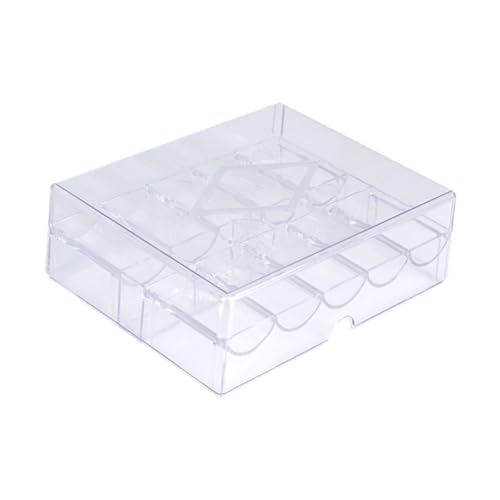 Menolana Acrylic Chip Case Chip Carrier Lightweight Organizer Container Chip Tray Transparent for Family Parties Tabletop Game Travel