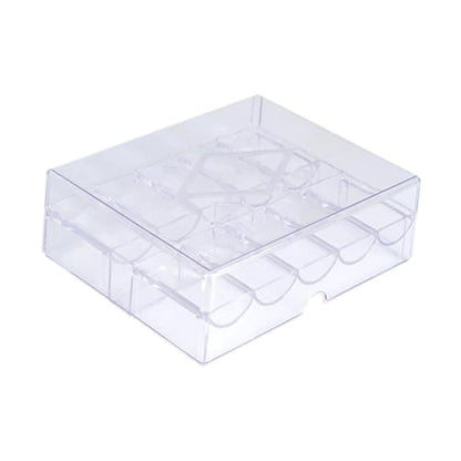 Menolana Acrylic Chip Case Chip Carrier Lightweight Organizer Container Chip Tray Transparent for Family Parties Tabletop Game Travel