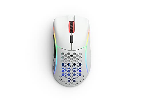 GLORIOUS Model D Wireless Gaming Mouse - 69g Superlight, Lag Free 2.4Ghz Wireless, Up to 71 Hour Battery, RGB, BAMF Sensor, Ergonomic, 6 Buttons - Matte White - color: White, style: Model D (Ergonomic)