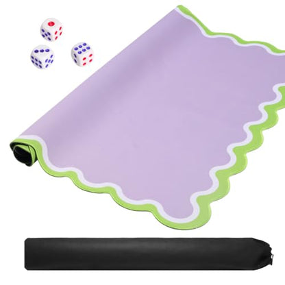 TIASUSAN Purple Mahjong Mat (31.5” x 31.5”) with Black Carrying Bag, Noise-Reducing Mahjong Mat for Table - color: Purple
