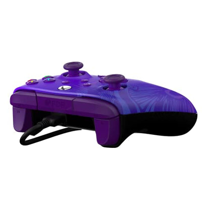 PDP Rematch Enhanced Wired Gaming Controller for Xbox Series X|S & Xbox One | Licensed for Xbox & PC, 2 Mappable Back Buttons, Adjustable Triggers, Audio Controls, Companion App, Gamepad, Purple Fade - color: Purple Fade, style: Controller