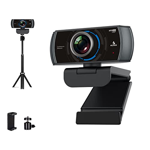 NexiGo 60FPS 1080P Webcam Kits, N980P HD Web Camera with Microphone, 120 Degrees Wide-Angle, Software Control, Lightweight Mini Tripod, Extendable Stand, for Zoom/Skype/Teams