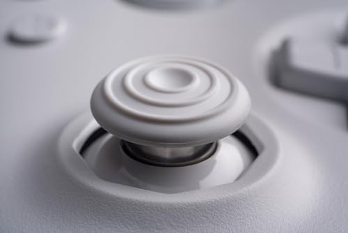 8BitDo 64 Bluetooth Controller for Analogue 3D, Switch 1/2, Windows&Android | Hall Effect Joystick, Turbo, Vibration - White - color: White