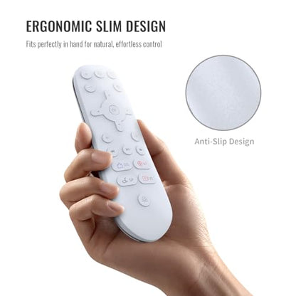 Media Remote Control Compatible with PlayStation 5,Gaming Remote for PS5 with TV Power/Volume Controls, Dedicated Streaming Buttons(Not Include Batteries)