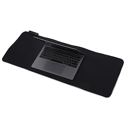 RGB Light Mouse Pad, Rubber Thicken Gaming Mouse Mat with USB Interface, 3 Lighting Modes Including 7 - Color Breathing and Monochromatic Constant Light for PC Laptop