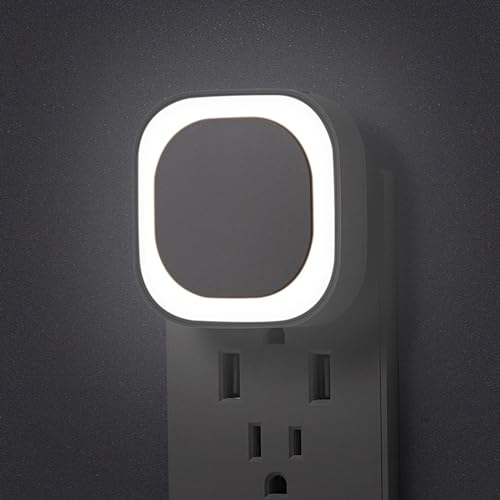 2 Pack Daylight White Night Light, Gentle Eye-Care with Dimmable Wide-Glow & Indirect Reflection, Auto Dusk to Dawn Sensor, Plug in for Kitchen Counter, Garage Workshop, Laundry, Hallway | Dimmable, Dusk to Dawn Sensor, Daylight White, Eye-Care Reflected