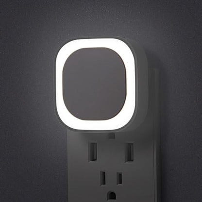 2 Pack Daylight White Night Light, Gentle Eye-Care with Dimmable Wide-Glow & Indirect Reflection, Auto Dusk to Dawn Sensor, Plug in for Kitchen Counter, Garage Workshop, Laundry, Hallway | Dimmable, Dusk to Dawn Sensor, Daylight White, Eye-Care Reflected