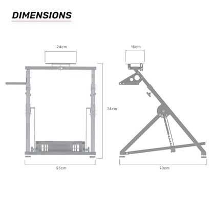 GT OMEGA Apex Racing Wheel Stand - Compatible with Logitech G29 and G920, Fanatec ClubSport, and Thrustmaster TX, T500, & T300, Foldable, Tilt-Adjustable for Racing Control