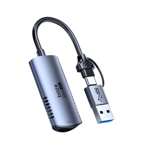 Video Capture Card, 4K HDMI to USB/USB C Capture Card 1080P 60FPS Video Capture Device for Streaming Game Recording Compatible with PS5, Switch, Laptop, Camera, OBS (High Brush) - color: TH36