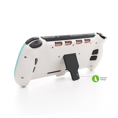 DOBE - Eggshell Controller Gripcon Switch Controller for Handheld Mode, Ergonomic Controller for Nintendo Switch with 6-Axis Gyro, Dual Motor Vibration, Compatible with All Games of Switch, Blue and Green - color: BLUE&GREEN