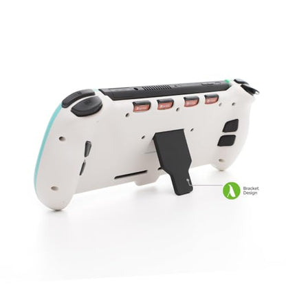 DOBE - Eggshell Controller Gripcon Switch Controller for Handheld Mode, Ergonomic Controller for Nintendo Switch with 6-Axis Gyro, Dual Motor Vibration, Compatible with All Games of Switch, Blue and Green - color: BLUE&GREEN