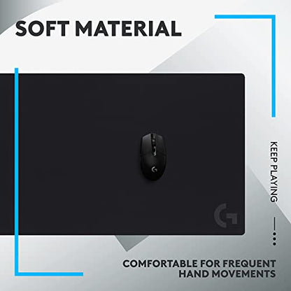 Logitech G840 XL Cloth Gaming Mouse Pad (900x400x3) - Black | Cloth material, 0.12 in thin, stable, performance-tuned surface - size: XL, style: Cloth
