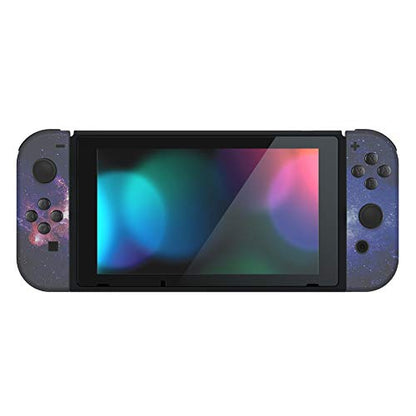 eXtremeRate DIY Replacement Shell Buttons for Nintendo Switch & Switch OLED, Nebula Galaxy Soft Touch Custom Housing with Full Set Button for Joycon Handheld Controller - Console Shell NOT Included - color: Nebula Galaxy