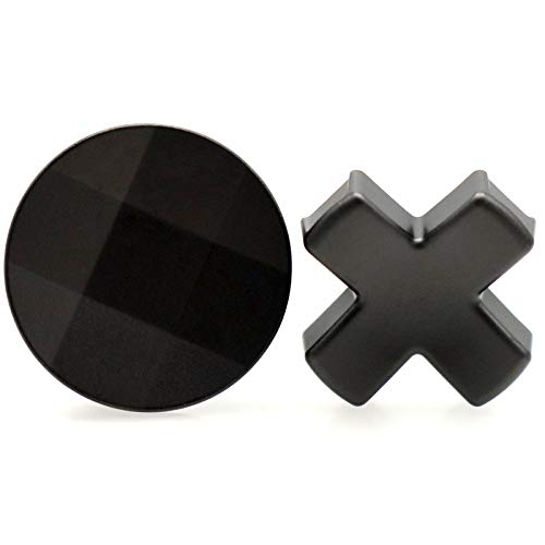 Deal4GO 2-Pack Metal D-Pads set w/Standard Dpad and Faceted D Pad Replacement (Cross + Concave) for Xbox Elite 2 Controller Directional Arrow Button