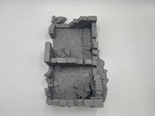 Hautico Damaged Medieval House Ruins Terrain Scenery for 18-28mm Miniatures Wargame, DND, 3D Printed and Paintable