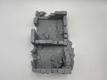 Hautico Damaged Medieval House Ruins Terrain Scenery for 18-28mm Miniatures Wargame, DND, 3D Printed and Paintable