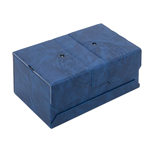 Zoopin 200 Card Deck Box for MTG ,CCG,TCG,Yugioh...With Two Built-in Life Counters and Two Card-trays plus one Dice/Token Tray (Blue ) … - color: Blue