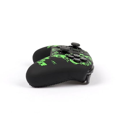 Wolf Controller Skin Cover for NS Switch Pro Controller, RALAN 1 controller skin+4 Customised Thumb Grips Caps Accessories - color: Wolf Green