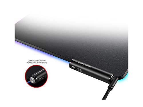 ASUS ROG Balteus RGB Gaming Mouse Pad - USB Port | Aura Sync RGB Lighting | Hard Micro-Textured Gaming-Optimized Surface & Nonslip Rubber Base