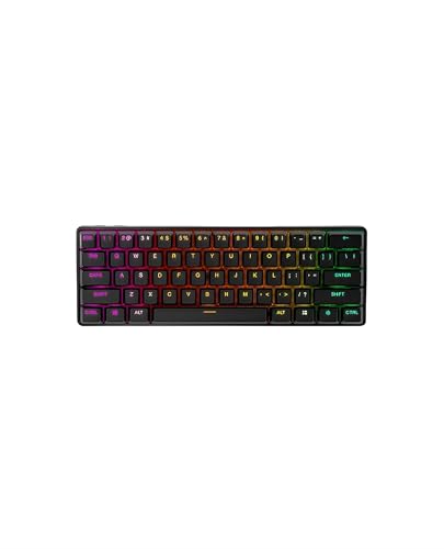SteelSeries Apex Pro Mini Wireless Gaming Keyboard, 60% Form Factor, Quantum 2.0 Wireless, English Layout, OmniPoint 2.0 Switch, 2-in-1 Action Key, Black