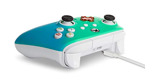 PowerA Enhanced Wired Controller for Xbox Series X|S - Seafoam Fade, gamepad, wired video game controller, gaming controller, Xbox Series X|S, Officially Licensed for Xbox - color: Seafoam Fade