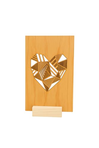Card Display Wood Block