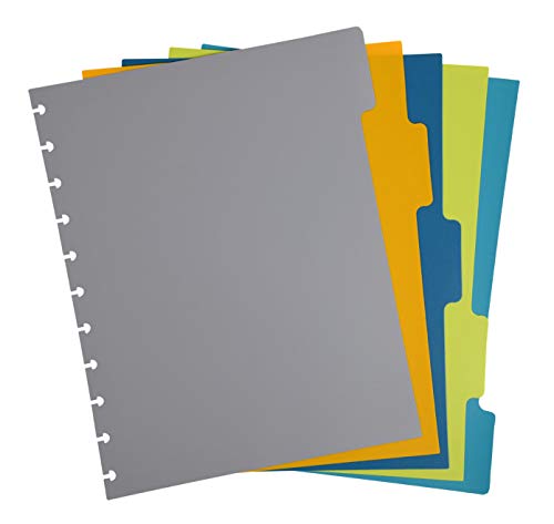 Talia Discbound Notebooks, Planner, Customizable, (Black w/Black Discs, Letter (8.5in x 11in)) - color: Black W/Black Discs, size: Letter (8.5in x 11in)
