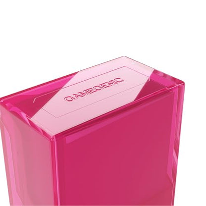 Gamegenic Bastion 50+ XL Deck Box - Compact, Secure, and Perfectly Organized for Your Trading Cards! Safely Protects 50+ Double-Sleeved Cards, White Color, Made - color: Pink