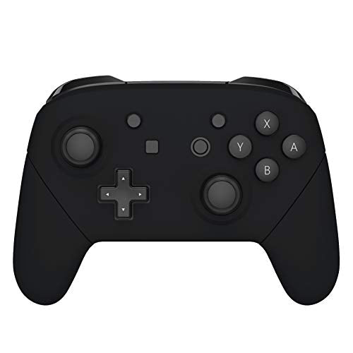 eXtremeRate Black Faceplate Backplate Handles for Nintendo Switch Pro Controller, Soft Touch DIY Replacement Grip Housing Shell Cover for Nintendo Switch Pro - Controller NOT Included - color: Black